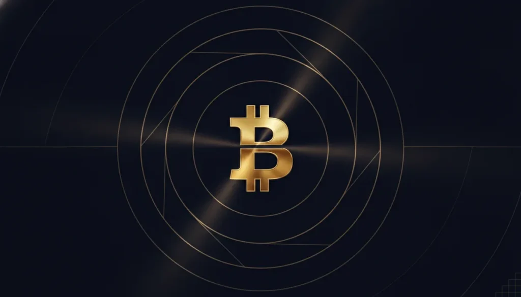 What Is the Bitcoin Halving — roo2ya, midnight-navy and gilt-gold aperture illustration