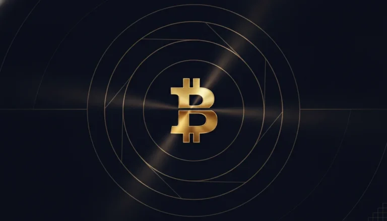 What Is the Bitcoin Halving — roo2ya, midnight-navy and gilt-gold aperture illustration